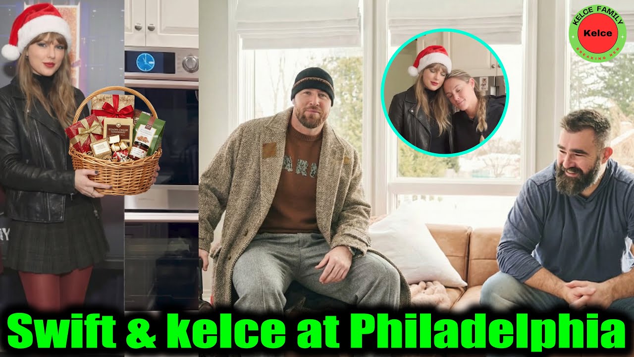 Тейлор Свифт и её жених Трэвис Келси навестили семью Джейсона и Кайли в Филадельфии на Рождество.
