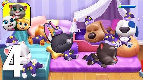 My Talking Tom Friends Gameplay Walkthrough Part 4 - Sleeping in Pajamas [iOS/Android Games]