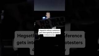 Hegseth’s military conference gets interrupted by protesters 4 times in a row