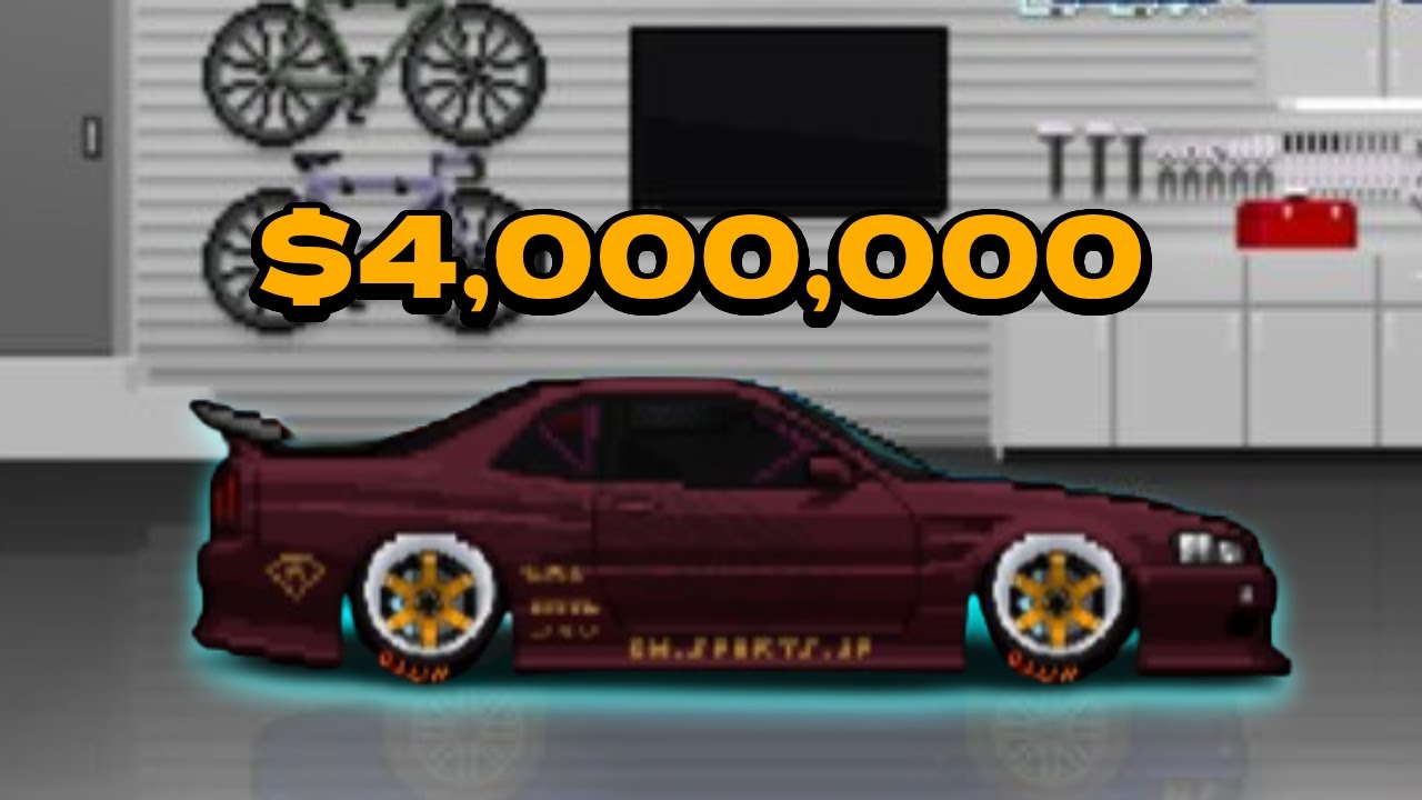 Pixel Car Racer R34 Gtr SPENDING 4 MILLION $ ON A GTR R34 | pixel car racer - YouTube