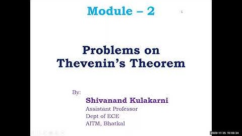 Network Theory (18EC32) | Module 2 - Network Theorems | Thevenin