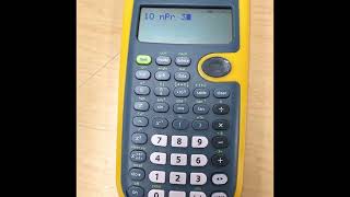 Combinations/Permutations on TI-30XS