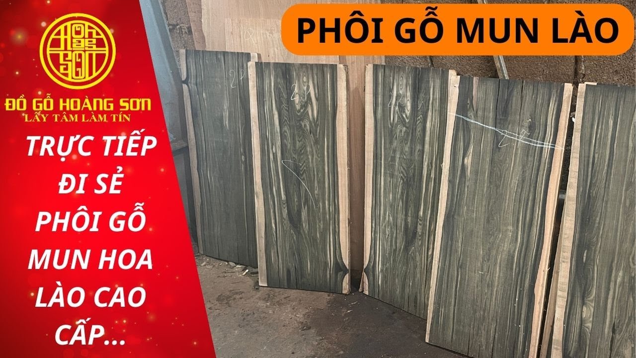 : QUY TRÌNH : Trực Tiếp sẻ những phôi gỗ mun hoa lào cao cấp ... - YouTube
