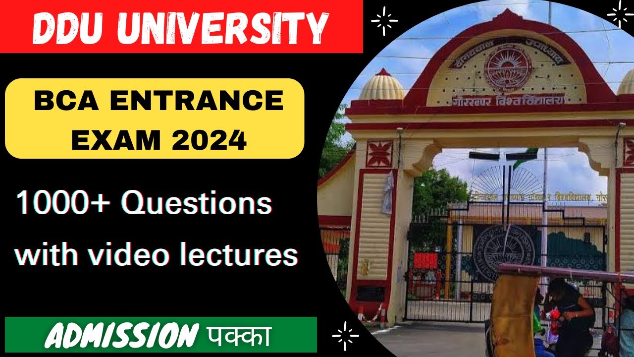 DDU BCA ENTRANCE EXAM 1000+ questions 2024 - YouTube