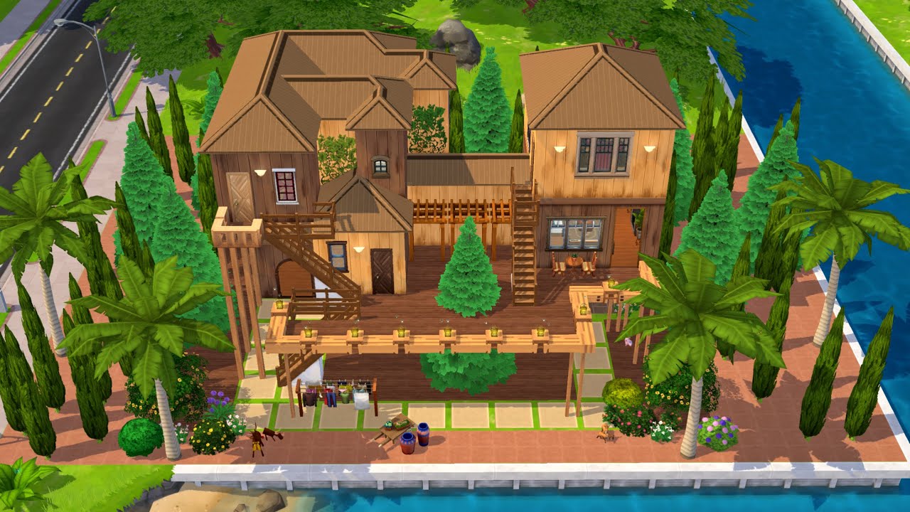 TREE HOUSE IN THE JUNGLE 🌴 || THE SIMS MOBILE 2021 || HOUSE TOUR || SPEED BUILD #15