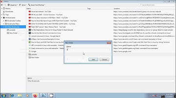 Firefox: how to organize bookmarks in Firefox
