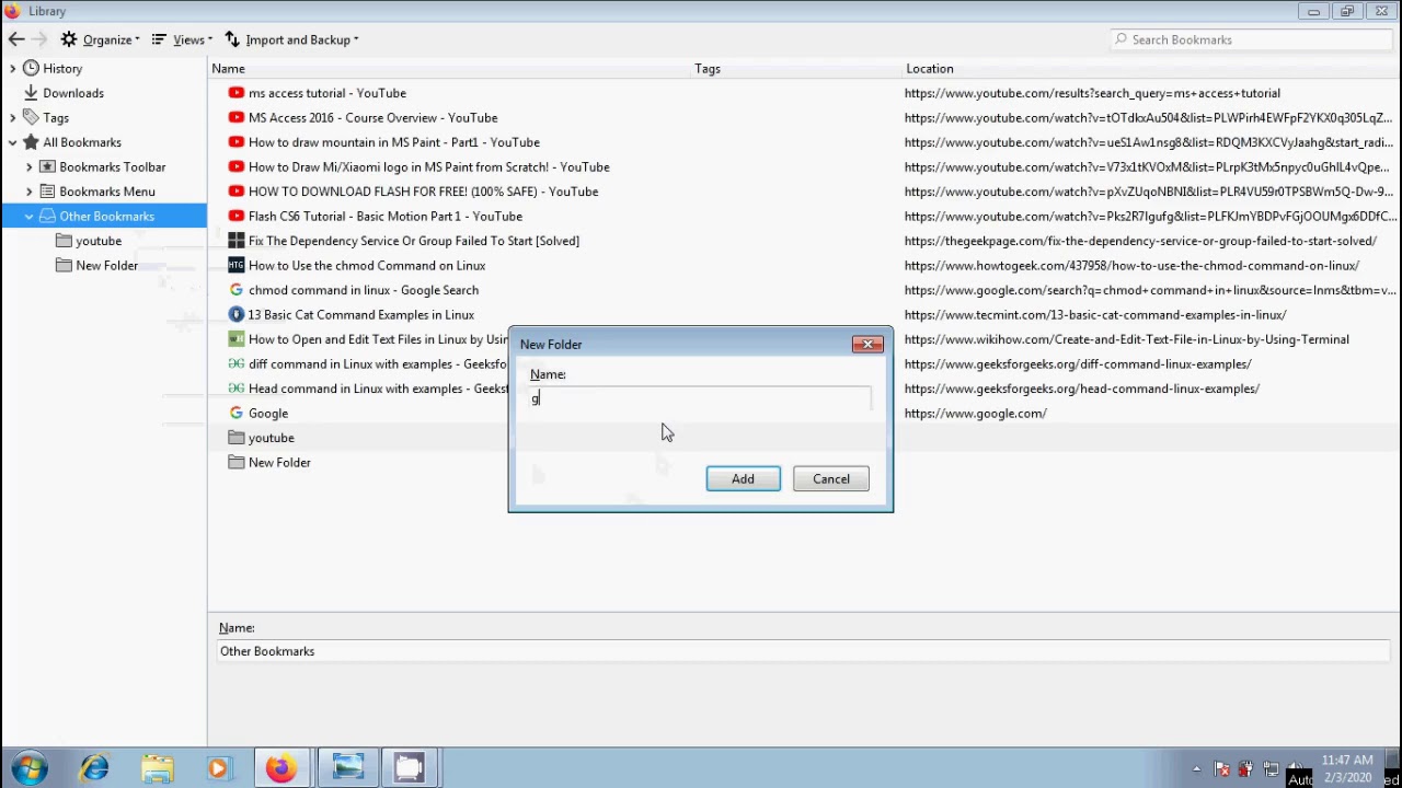 Firefox how to organize bookmarks in Firefox YouTube