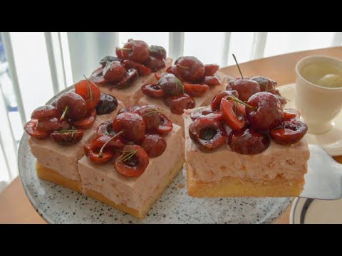 체리 티라미수 만들기 체리 케이크 레시피 Cherry Tiramisu Recipe 체리콩포트 만드는법 체리디저트 마스카포네 크림 홈베이킹