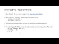 V01 - Interactive Programming vs Stored Programs