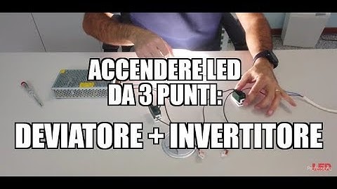 Accendere un LED da TRE punti diversi, DEVIATORE + INVERTITORE