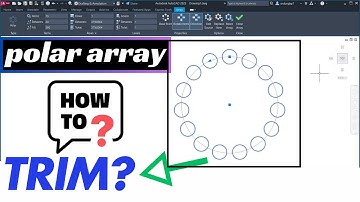 how to trim polar array in autocad