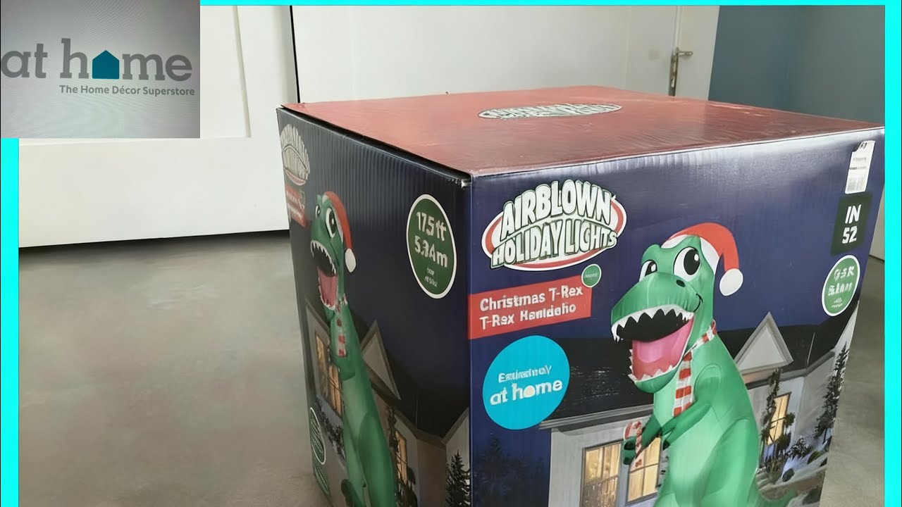 Gemmy 17.5 ft Christmas T-rex inflatable(At home 2025 exclusive).