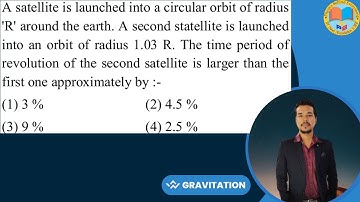 A satellite is launched into a circular orbit of radius R around the earth. A second satellite #jee