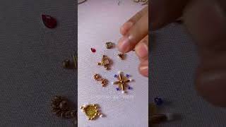 simple buttas design #aaritutorials #aariwork #viralsong #beginneraariwork #buttasdesign#beadstitch