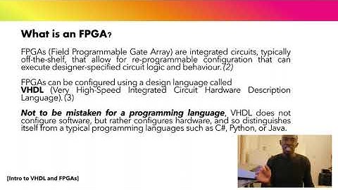 FPGAs and VHDL - A Gentle Introduction