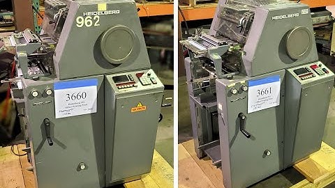 Heidelberg TOK T-Offset Printing Presses - Inventory # 3660 & 3661