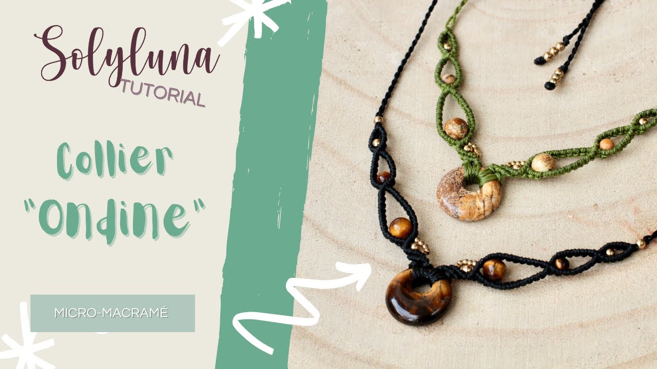 💧 DIY COLLIER Ondine : Tuto Micro-Macramé avec Mini Donut | Création de Delphine 🌿