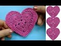 Как вязать валентинку How to crochet heart