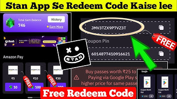 STAN APP SE REDEEM CODE KAISE MILTA HAI ? STAN REAL & FAKE STAN AAP SE AMAZON REDEEM CODE STAN APP ?