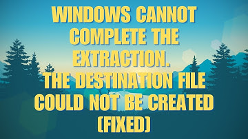 FIX FOUT: Windows kan de extractie niet voltooien. Het doelbestand kon niet worden aangemaakt.