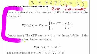 Exponential Distribution Worked Example 5