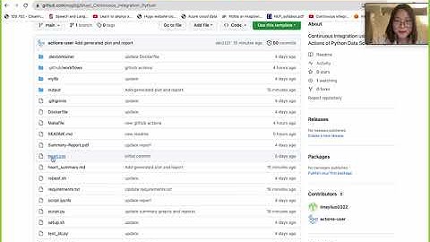 Demo Video - Continuous Integration Using GitHub Actions of Python Data Science Project
