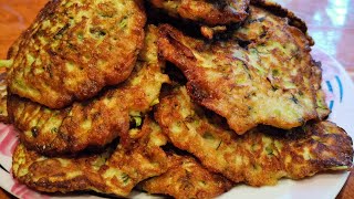 Оладьи из кабачков. С чесноком и укропом.