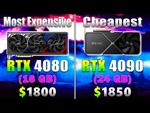 RTX 4090 24GB (Cheapest) vs RTX 4080 16GB (Most Expensive) | PC Gaming Benchmark Tested