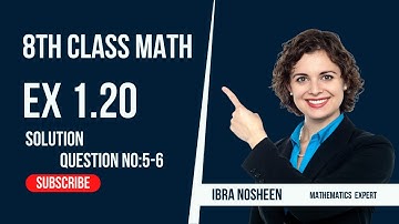 Exercise 1.20 || Question no 5,6 || Formulas || New Syllabus || SNC