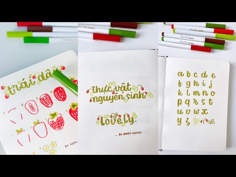 Video Hướng Dẫn Kiểu Chữ Trái Dâu Cute Nè | Happy Hidari - youtube