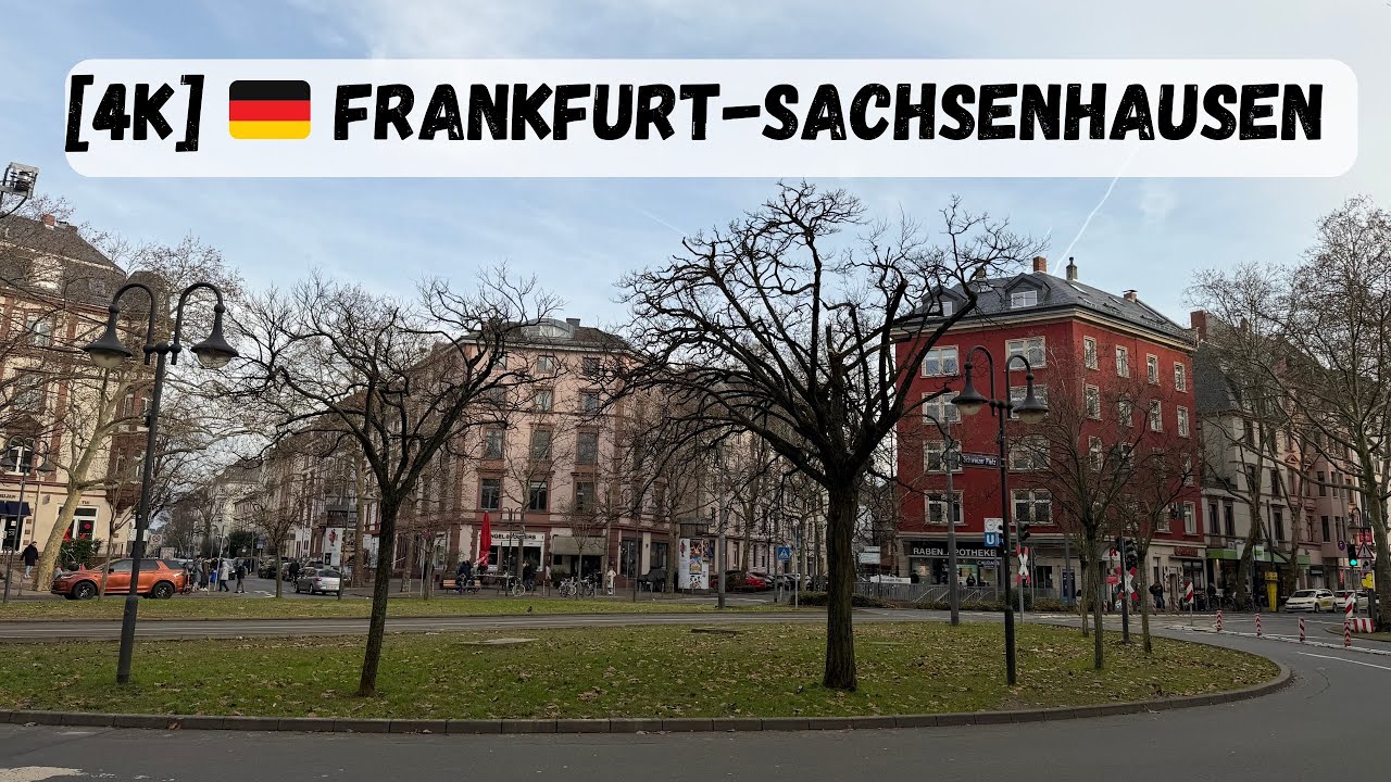 [4K]🇩🇪 Frankfurt – Sachsenhausen: Walk along Schweizer Straße & Südbahnhof #frankfurt 