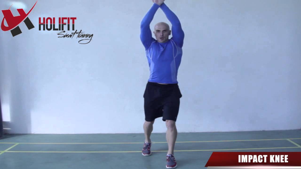 Exercice Fitness Squat Montee De Genoux Holifit