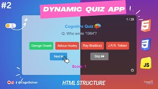 Famous Dynamic Quiz App - Project Setup & HTML Building | HTML , CSS & JavaScript Profile