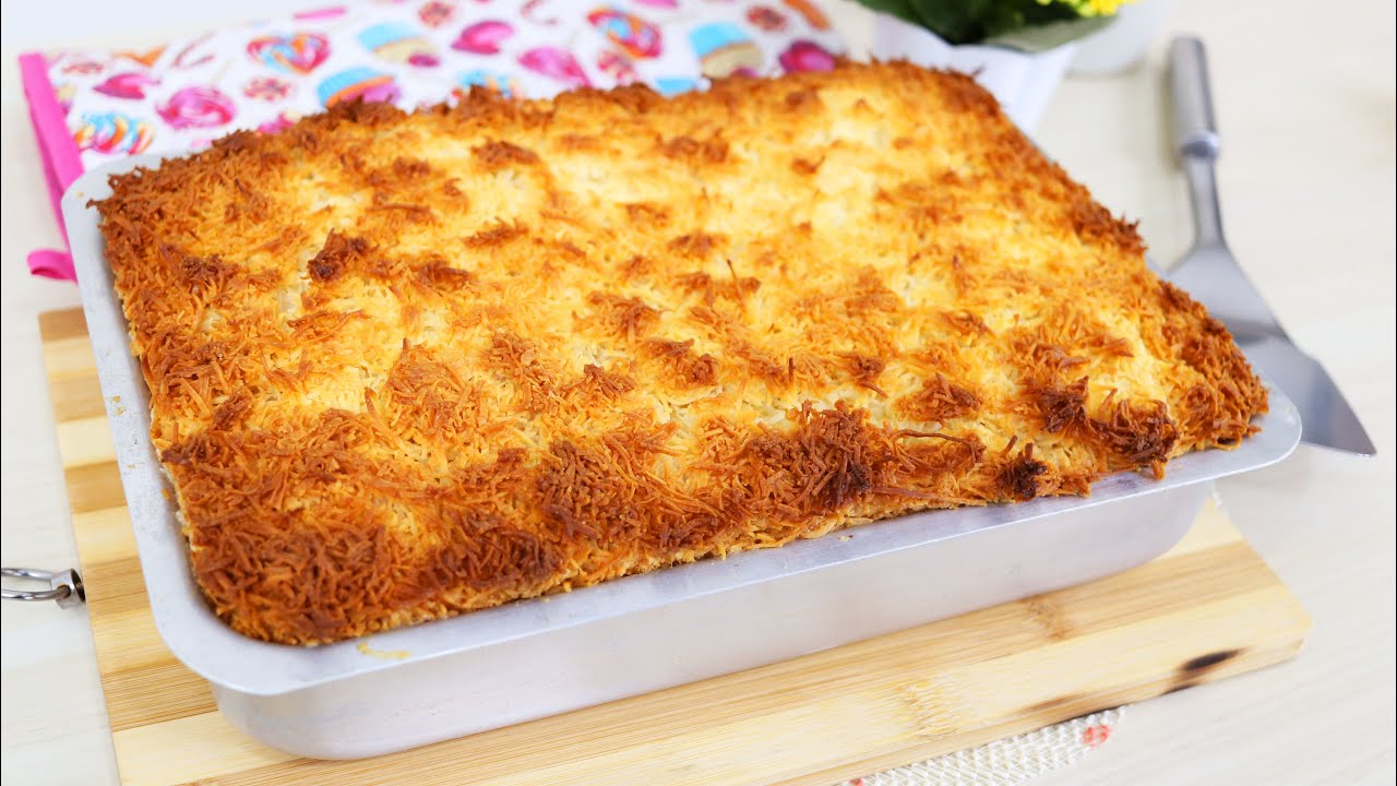 BOLO CUCA DE COCO - INCRÍVEL FÁCIL E GOSTOSO - MUITO FOFINHO - ÚMIDO POR DENTRO E SEQUINHO POR FORA