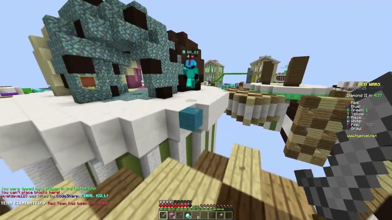 하이픽셀 배드워즈 6년차 랭커의 플래이 수준