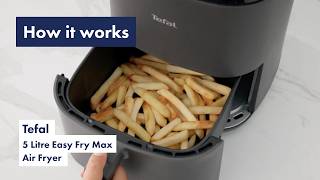 How it works: Tefal 5 Litre Easy Fry Max Air Fryer Black EY245H | The Good Guys