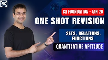 Sets, Relations, Functions - One Shot Revision| CA Foundation January 26