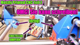 MPCNC Teil 2: Mechanik u. Verdrahtung fertig, Spass mit Schleppketten, DRV8825 Spannung einstellen.