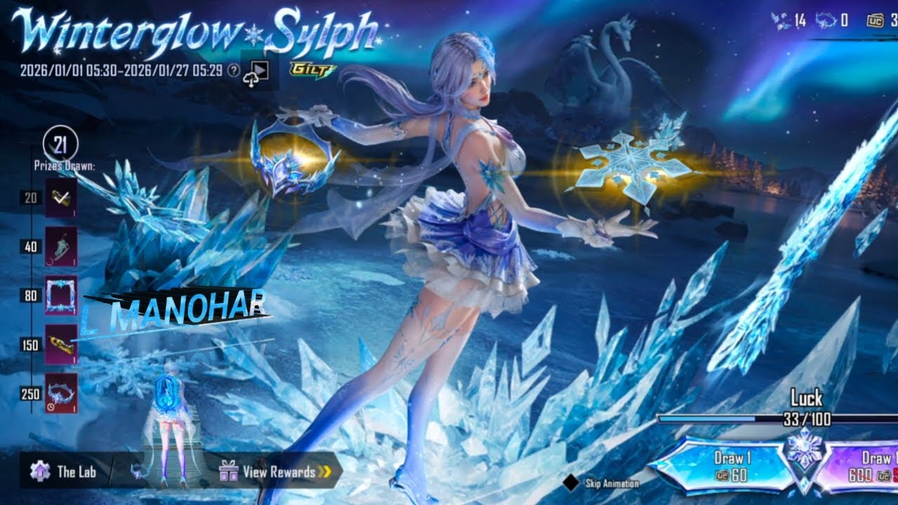 Winterglow Sylph Create Opening 😱😱 // Winter Glow Sylph Create Opening For Bgmi 
