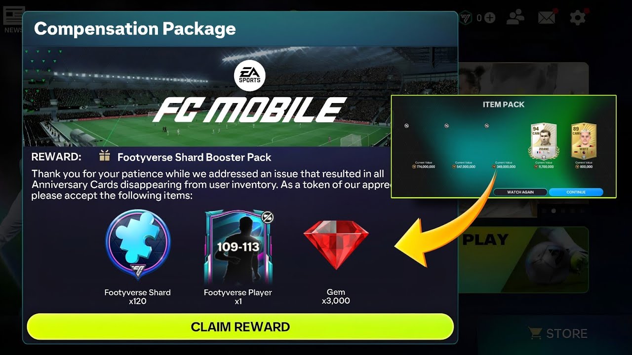 НОВЫЙ КОМПЕНСАЦИОННЫЙ ПАКЕТ ДЛЯ КАРТ НЕВИДИМОЙ ЮБИЛЕИ ПОДТВЕРЖДЕН EA🎁 СДЕЛАЙТЕ ЭТО, ЧТОБЫ ПОЛУЧИТ...