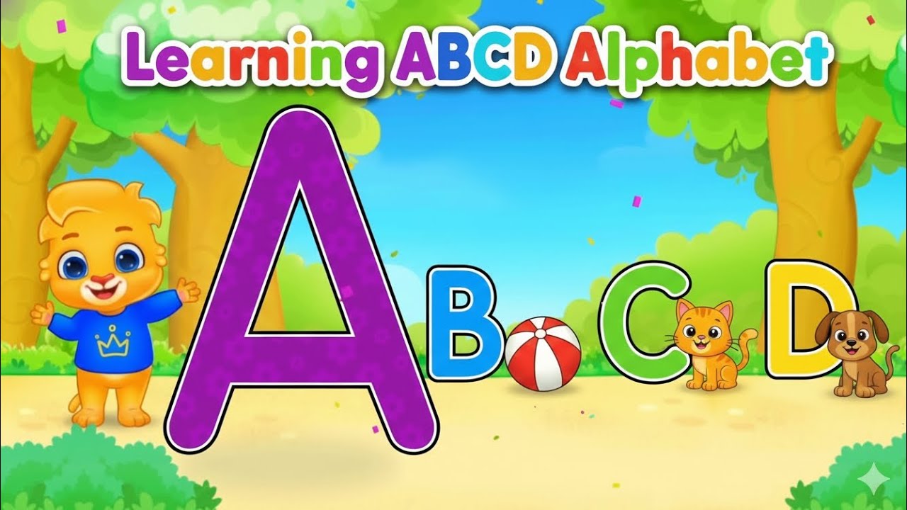 Learn ABCD with Fun! | Alphabet for Kids 🍎⚽🐱#youtubevideo #learning # ...