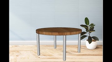 How to Design a Round Table using Google SketchUP - Step by step Guide
