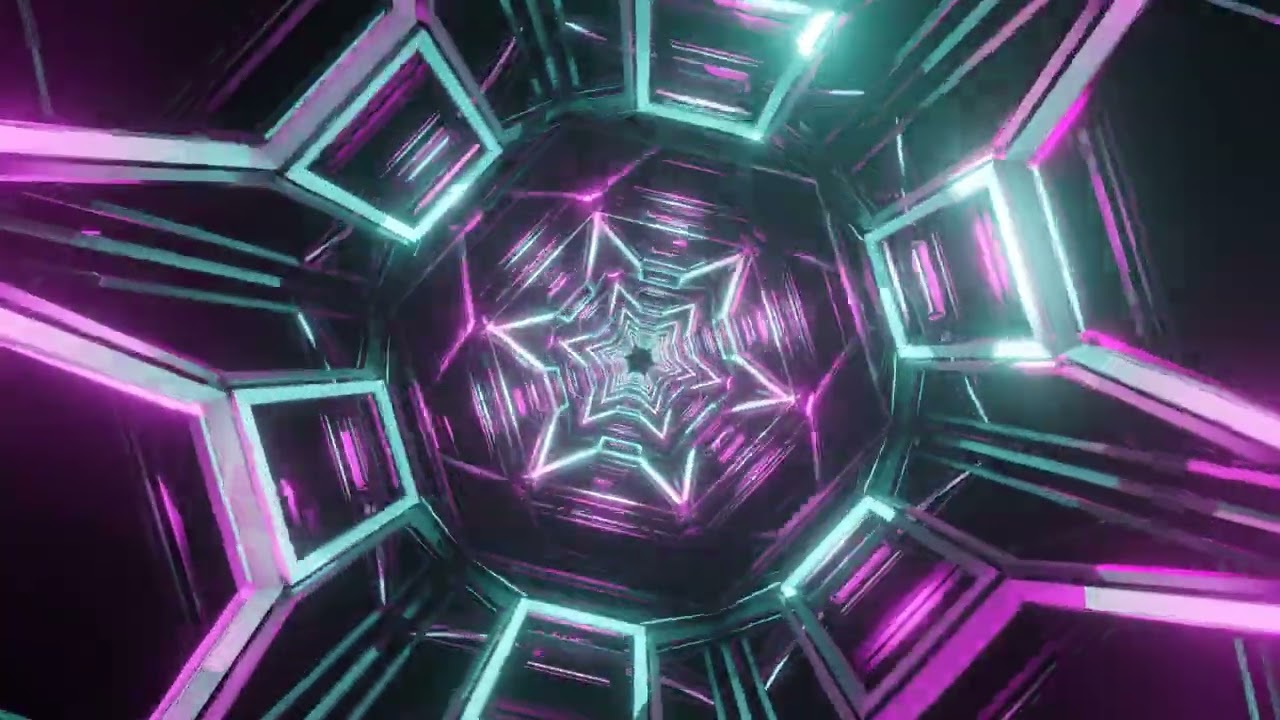 Abstract Background Video 4k Pink Teal Metallic Wireframe VJ LOOP NEON ...
