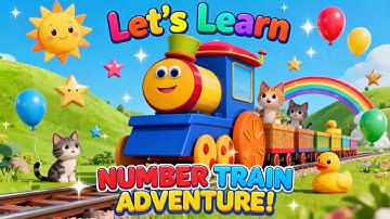 Counting Numbers 1 to10 🚂 | Train Numbers Song for Kids | Learn to Count | Kiddie Adventures 