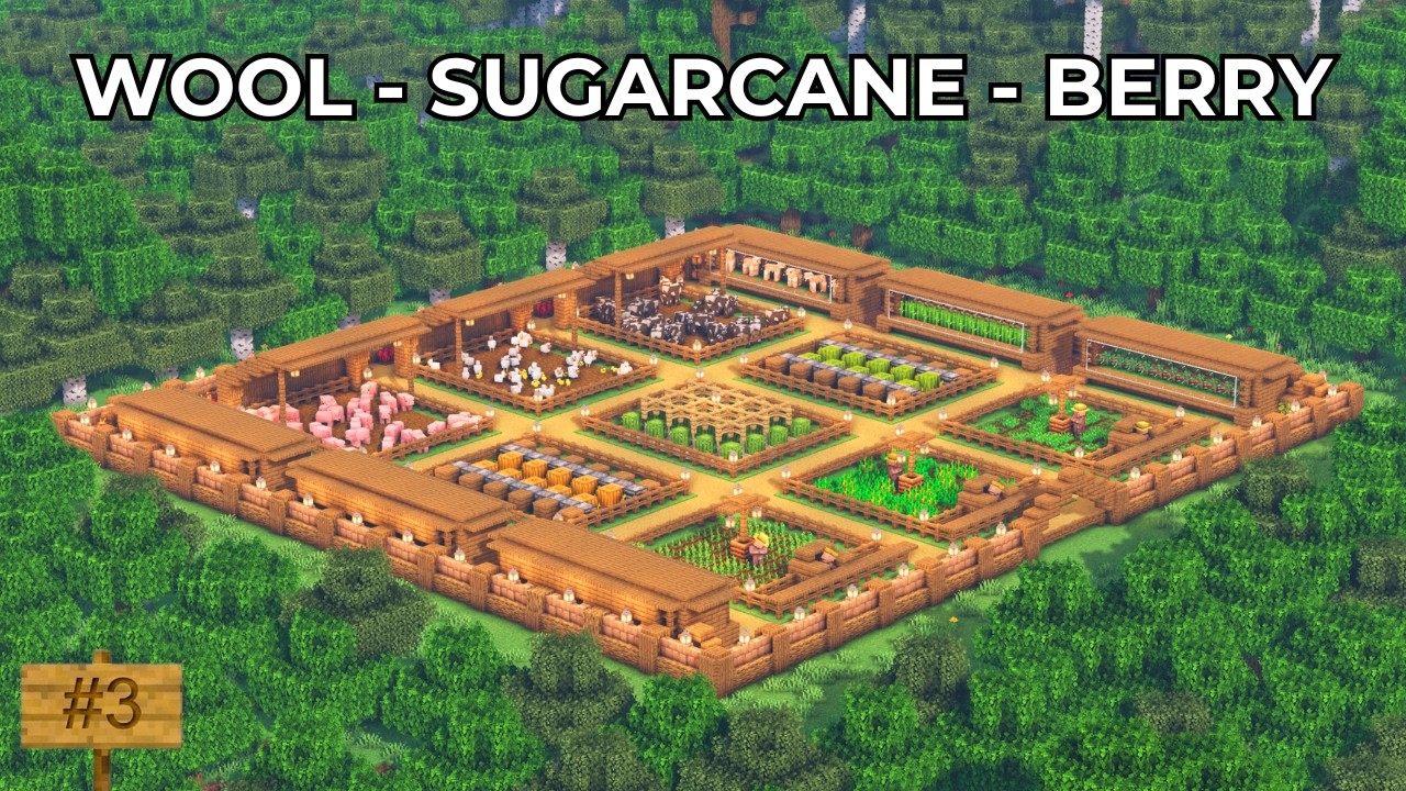 Minecraft: Automatic Sugarcane, Wool & Sweet Berry Farms (Bedrock ...