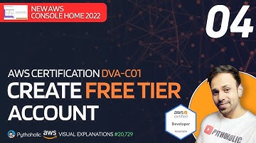 04 Create AWS Free Tier Account | New Console Home | DVA-C01