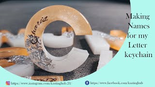 How I Make Name in My Resin Keychains using Vinyl Sticker | Personalized resin letters keychain screenshot 5
