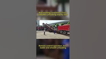 Shanghai SKE Industries live demonstration of surface feeder/ truck unloader for fast unloading