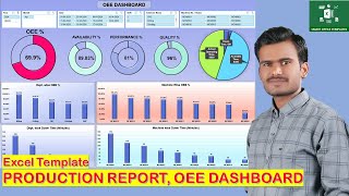 Excel Template Production Report OEE Graphical Dashboard
