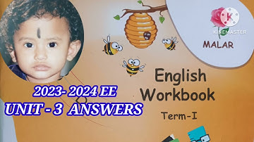 English Workbook answers Ennum ezhuthum 2023-24Term1,Unit 3 எண்ணும், எழுத்தும் ஆங்கிலபயிற்சி ஏடுவிடை